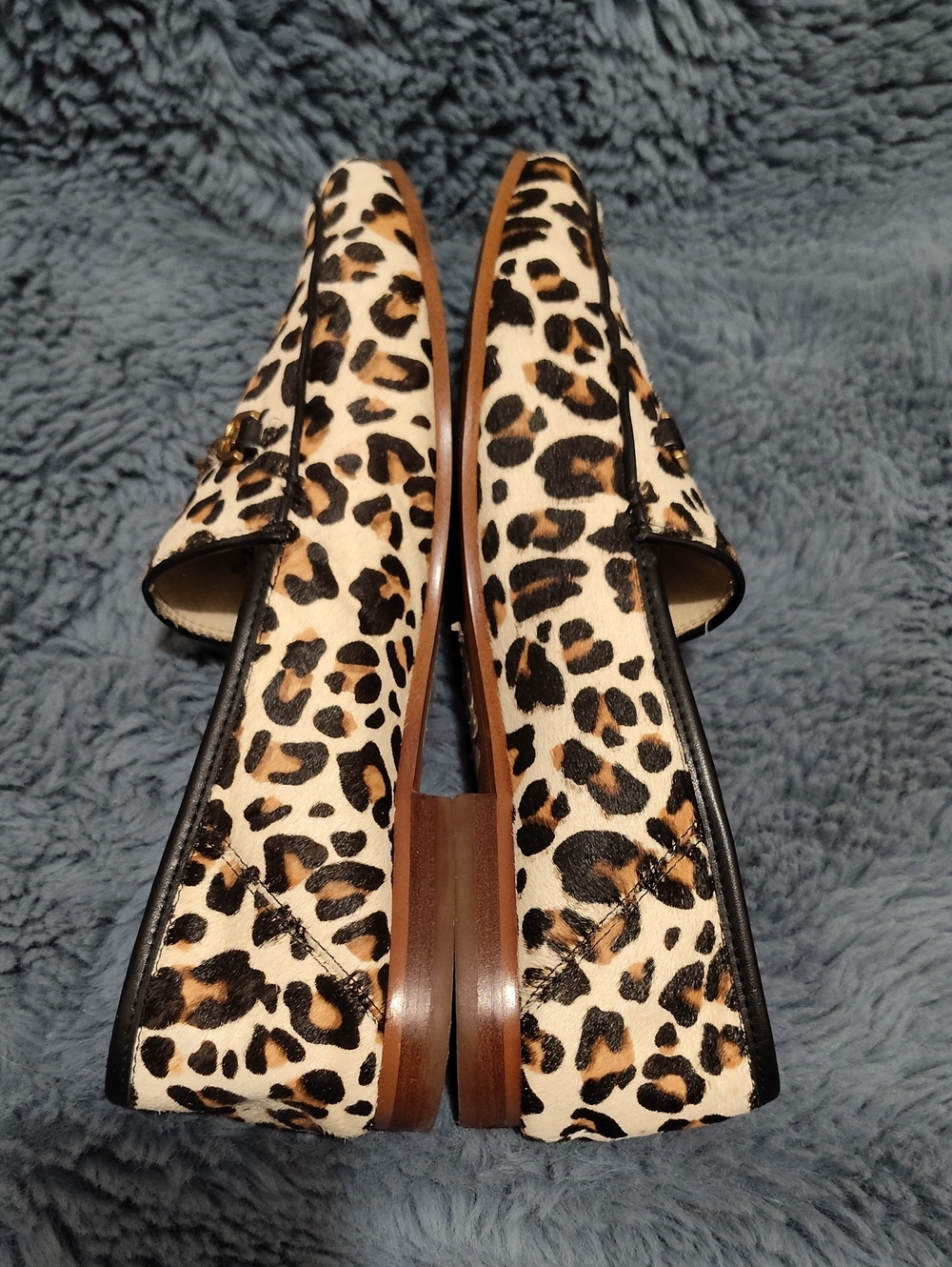Sam Edelman Leopard Print Loafers in Black and Tan